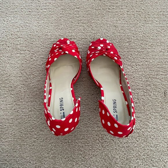 Call It Spring Red Polka Dot Heels - Picture 6 of 8